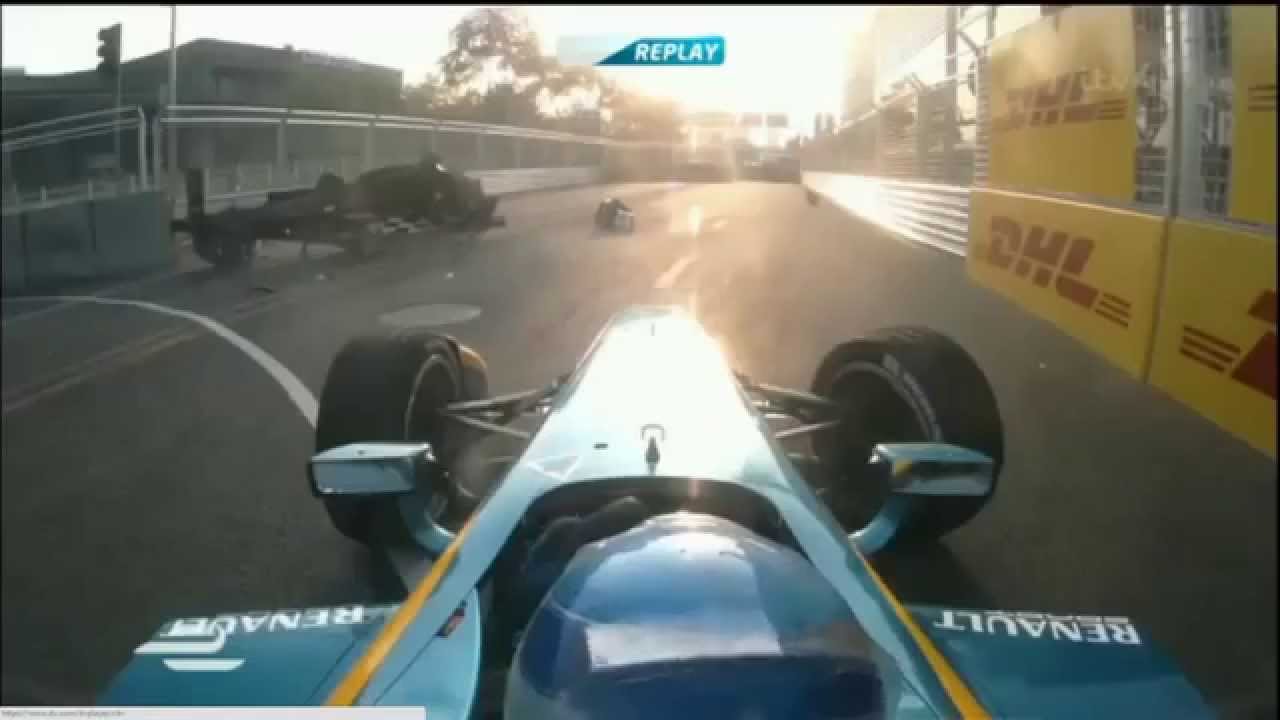 Fórmula E - Pequim 2014 - Nick Heidfeld e Nicolas Prost sofrem batem na última curva