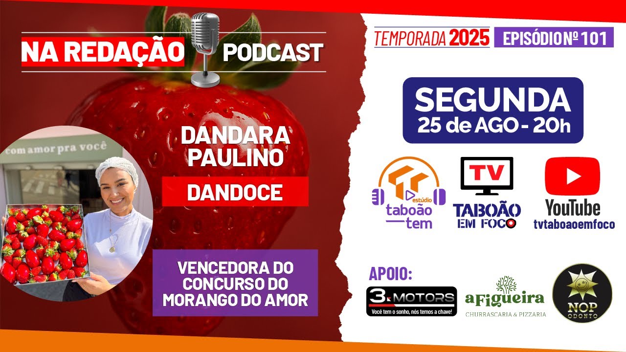 Ganhadora do Concurso Morango do Amor | DANDOCE | Na Redação Podcast #101