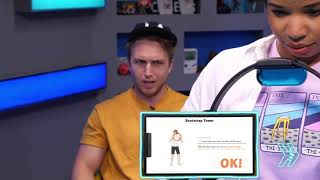 Shayne making exaggerated reactions behind jackie