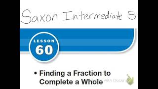 Saxon Math Intermediate 5 Lesson 60