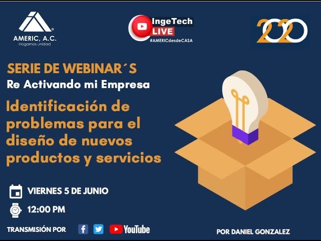 Webinar | Identificación de problemas para el diseño de nuevos productos y servicios