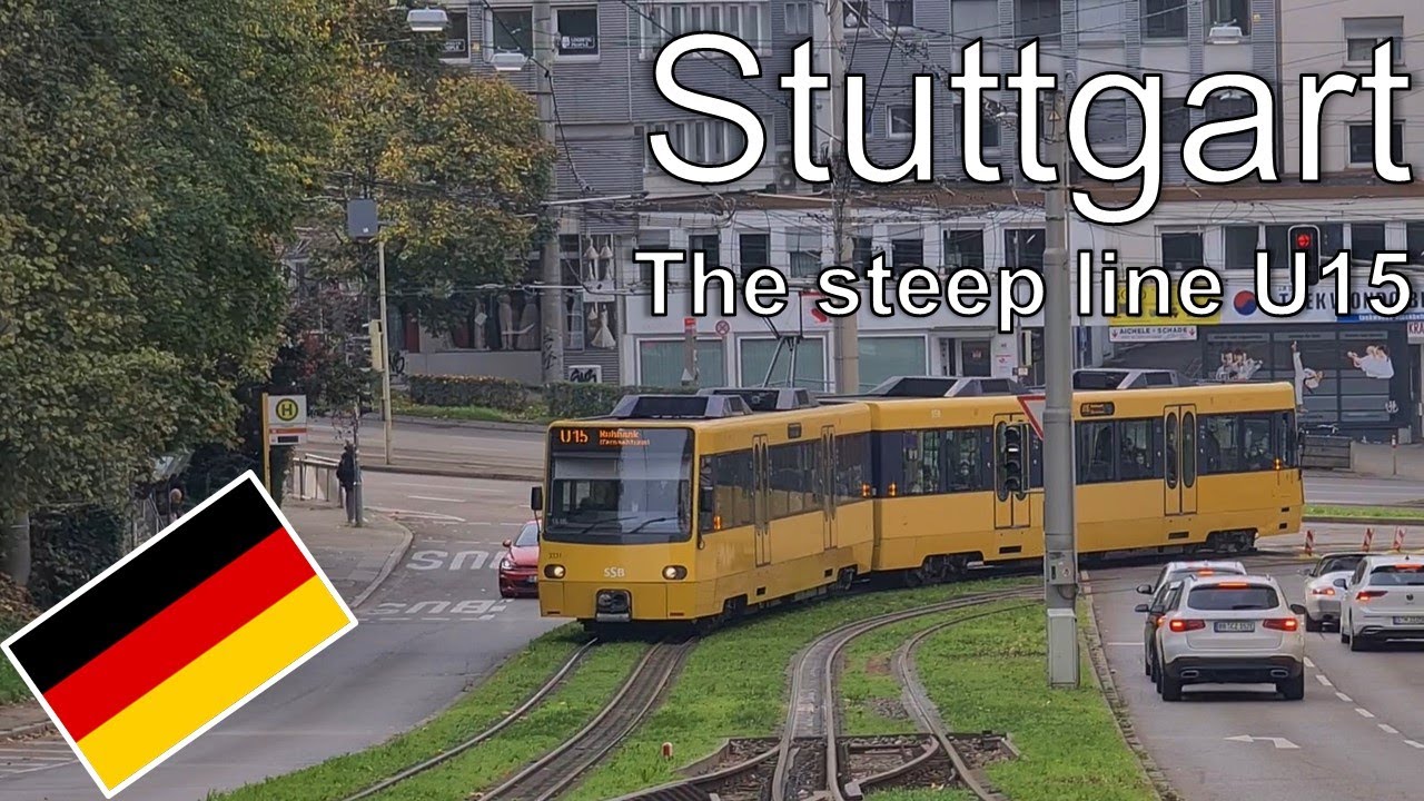 Stuttgart - The steep LRT line U15