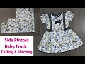 Side Platted Baby Frock For 3 year baby girl || Baby Frock Cutting And Stitching