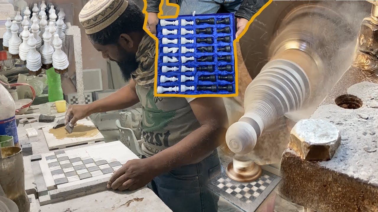 Factory mein chess piece kaise banta hai, chess piece manufacturing