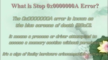 Stop 0x0000000a Error - Blue Screen Stop Error Fix