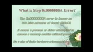 Stop 0X0000000A Error - Blue Screen Stop Error Fix