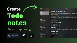 Create Note app using Electron | Desptop application