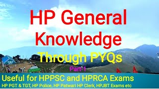 HP General Knowledge through PYQs|Part -1|#hpalliedservices 
