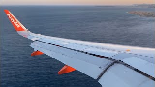 [4K] GORGEOUS Nice Côte d'Azur SUNSET Landing | NCE | EasyJet | A320214 (sharklets)