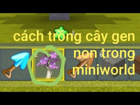 Video cách trồng cây gen non trong miniworld - youtube