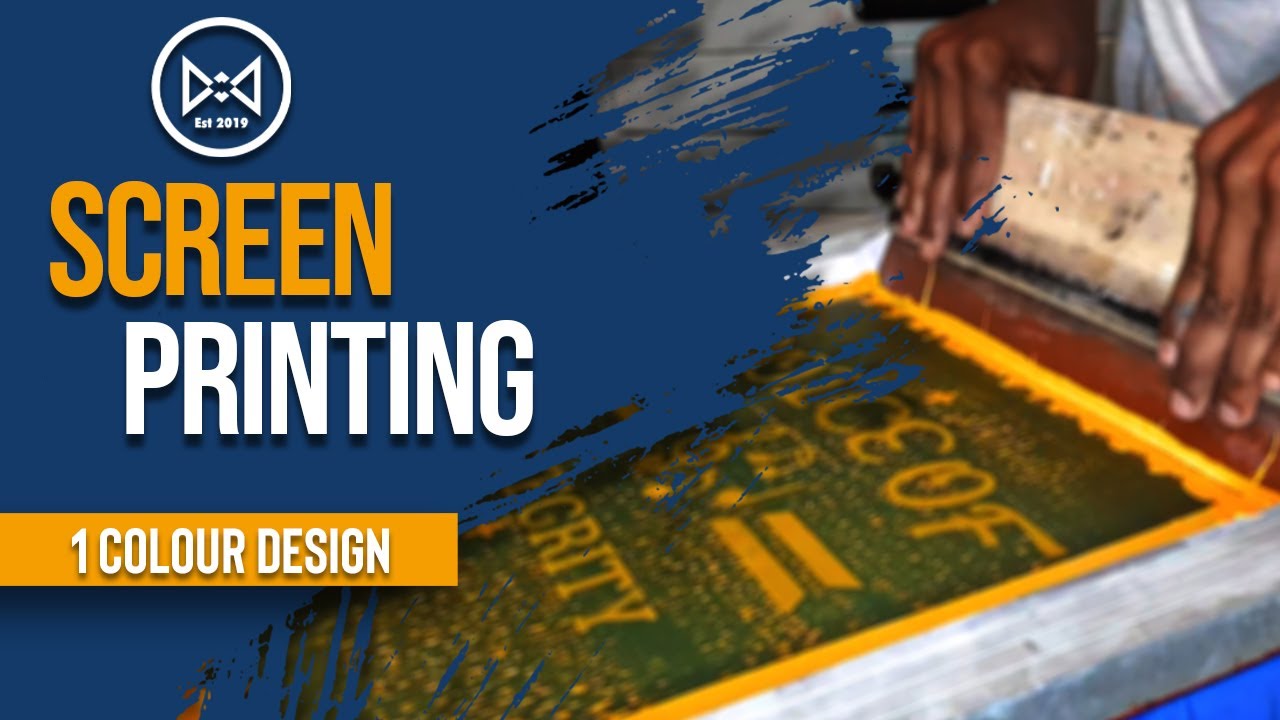 Screen Printing | 1 Colour Design - YouTube