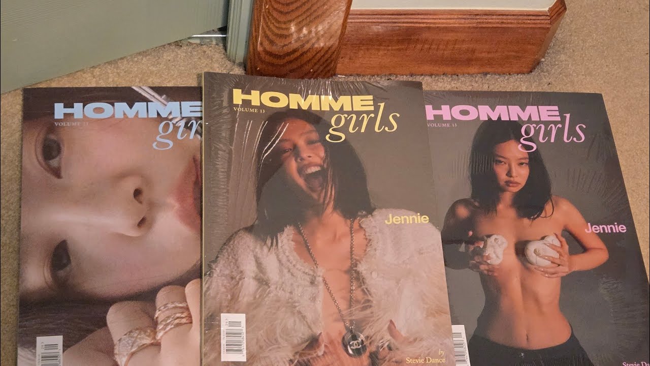 JENNIE VOLUME 13 HOMME GIRLS MAGAZINE COVER UNBOXING/REVIEW - YouTube