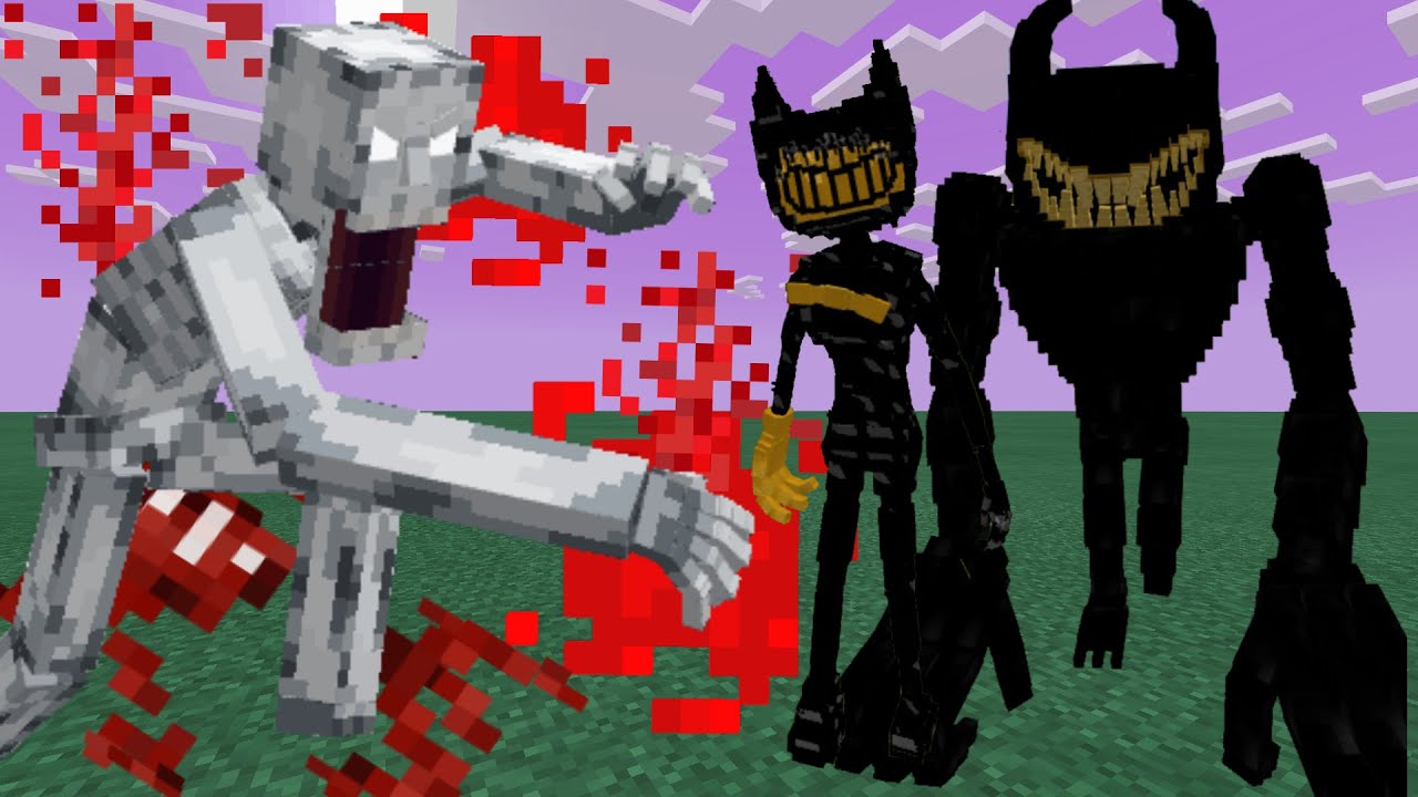 Scp Ink SCP-096 v3.1 VS. BEAST BENDY and INK DEMON BENDY in MINECRAFT - YouTube