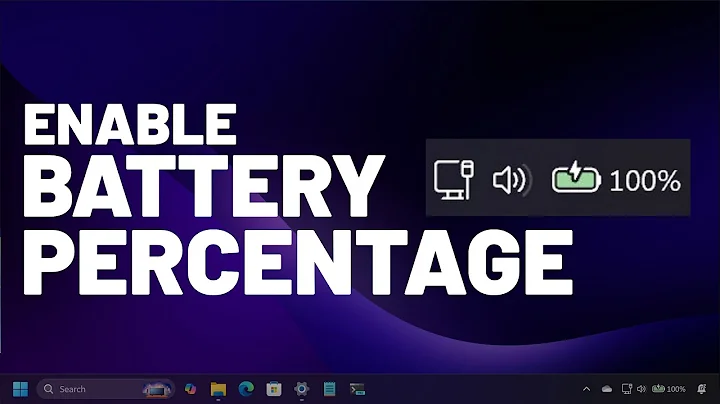 Enable NEW Battery Percentage in Taskbar on Windows 11 25H2 or 24H2 – 100% Working (Sept 2025)