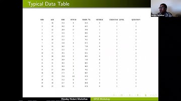 Introduction to SPSS