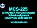 IGNOU MCS-225 solved assignment January-July 2023 Download || MCA 3rd semester solved assignment.