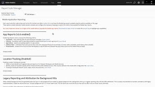 Admin Settings for Mobile Apps | Adobe Analytics