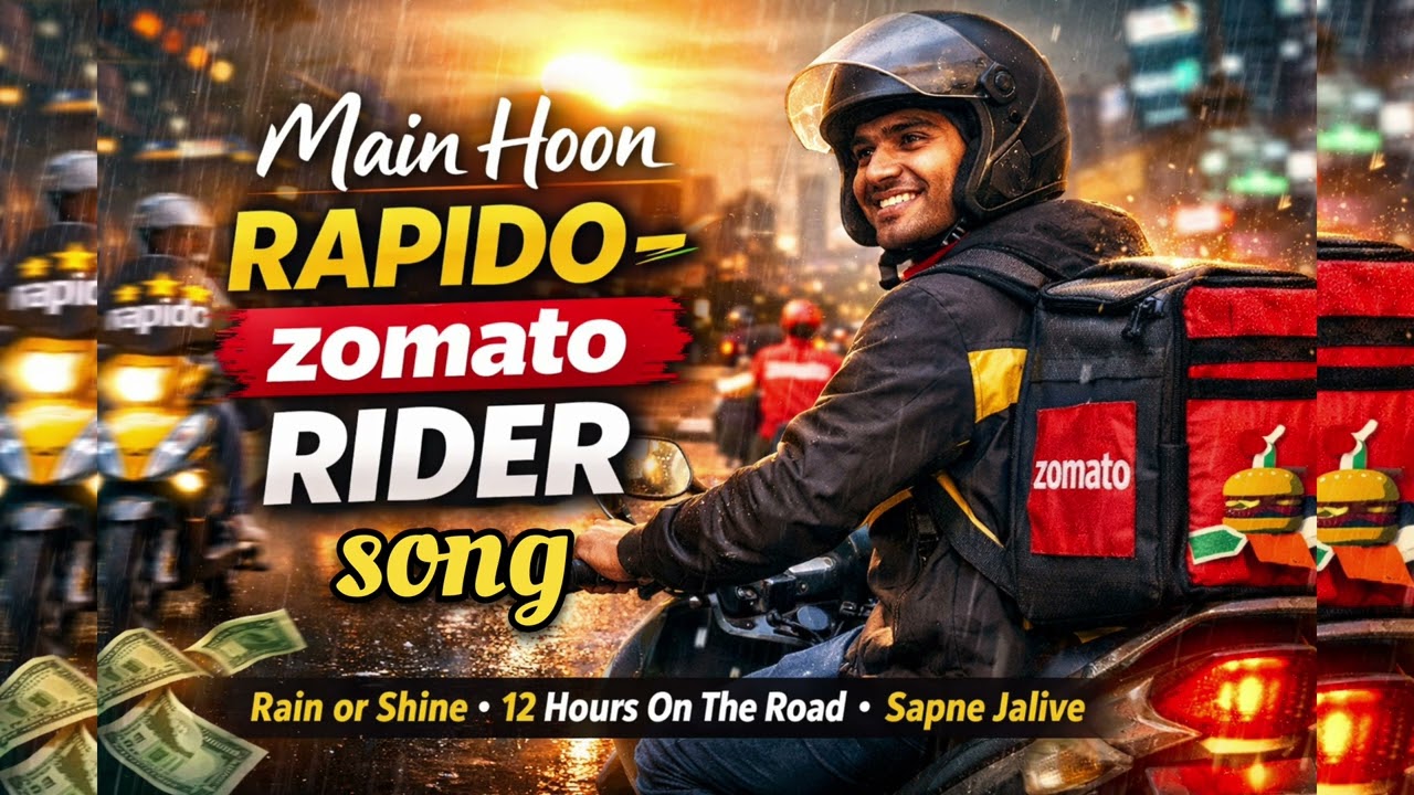 Main Hoon Rapido–Zomato Rider | Real Life Delivery Rider Song | Urban Hustle Anthem