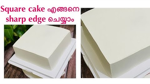 Sharp Edge on square cake | How to make square cake sharp edge | Easy Method