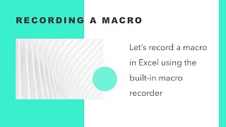 Recording a Macro 2 - Relative References