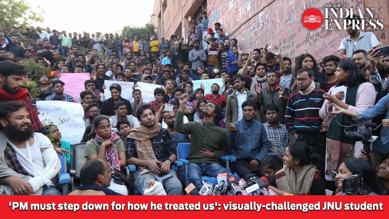 'PM must step down for how he treated us' cries visually-challenged JNU student