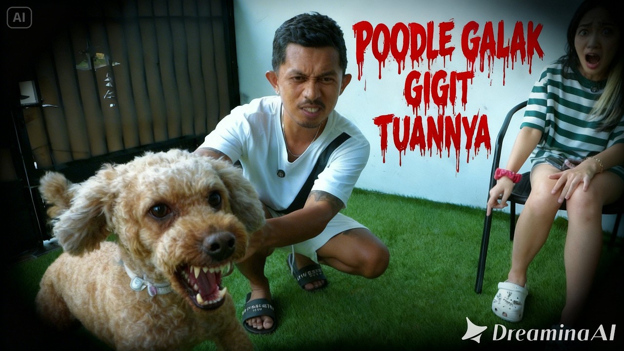 ANJING POODLE GALAK GIGIT TUANNYA‼️