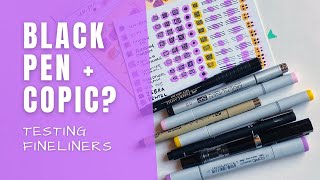 What Fineliners to Use with Copic? / Mixing #Copic with Black Ink