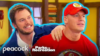 Andy ?somehow? dominates John Cena | Parks and Recreation