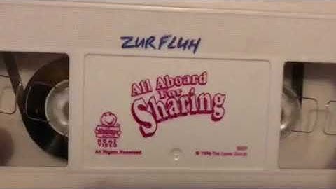 Barney’s All Aboard For Sharing 1996 VHS
