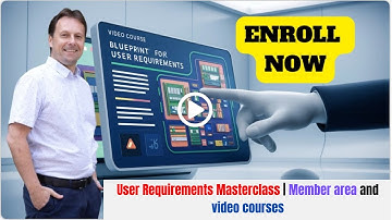 User Requirements Masterclass | Member area and video courses