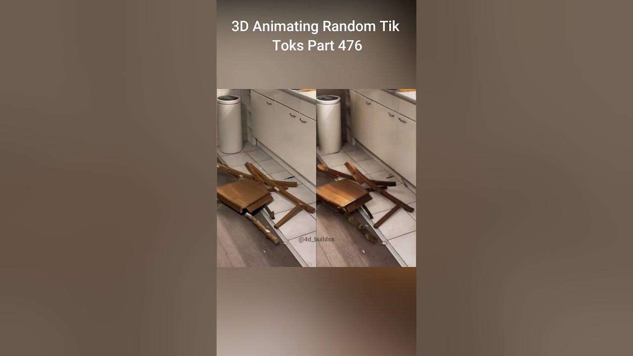 CHAIR BREAKS WITH THE TOUCH OF A HAND (3D Animating Random TikToks