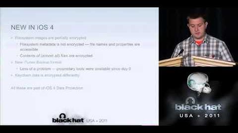 BlackHat 2011 - Overcoming iOS Data Protection to re-enable iPhone Forensics