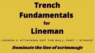 T.F.L Lesson 3: Part 1 How to get into a 3 point stance for Defensive Line.