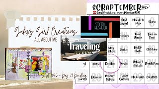 картинка: Видео процесса создания скрапбука: Всё обо мне - Scraptember/Растянуть эскиз/Путешествия