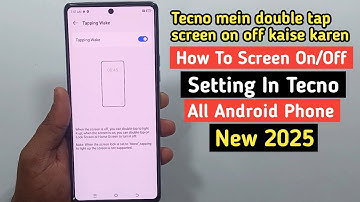 Tecno mein double tap screen on off kaise karen | double tap to on/off screen android