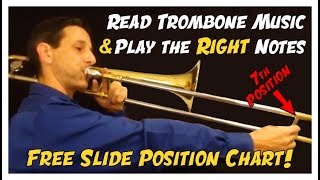 FREE Trombone Slide Position Chart: How to Read Music & Play the RIGHT Notes