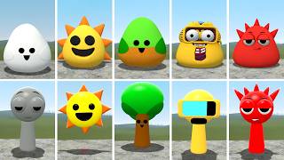 ALL COMPARISON MR TREE CURSED SPRUNKI VS ALL POU TREE SPRUNKI FAMILY GIANT BATTLE IN GARRY'S MOD