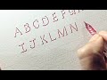 All capital letters A to Z in 3d shadow lettering with glass pen