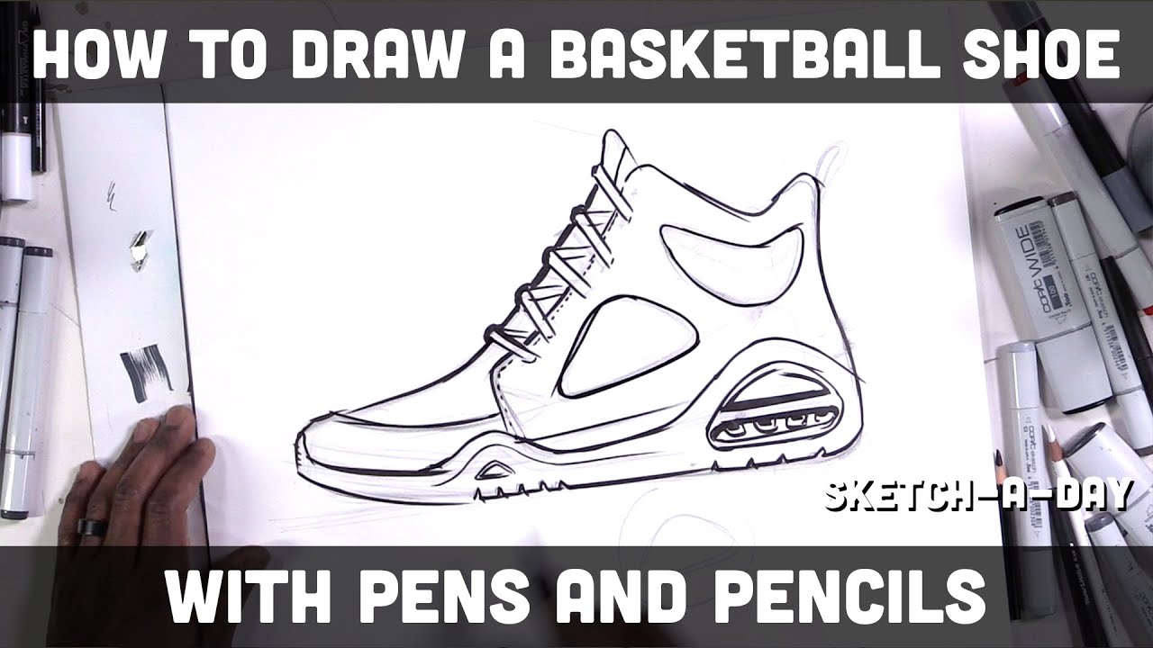 basketball shoes sketch