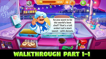 COOKING CRAZE Walkthrough Gameplay Part 1-1 | New York - Donut Stand