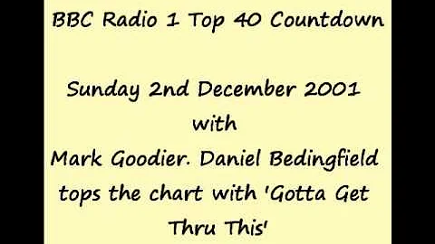 BBC Radio 1 Top 40 Countdown - Sunday 2nd December 2001 - Daniel Bedingfield