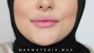 طريقه رسم الشفايف ووضع الرووچ بطريقه صحيحه مع الميكب اب ارتست مروه يحيي -Marwa yahea make up