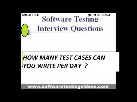 वीडियो: आप एक दिन में कितने टेस्ट केस लिख सकते हैं?