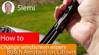 How to change windscreen wipers on a Citroën C4 Grand Picasso (Bosch Aerotwin) screenshot 5