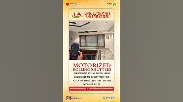 Motorized Rolling Shutters bring convenience and security together! #lingaautomations #automations