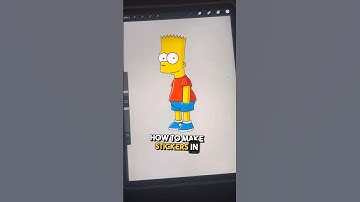 How to make #stickers in #procreate #procreatetutorials #procreatetips #bartsimpson #shorts #art