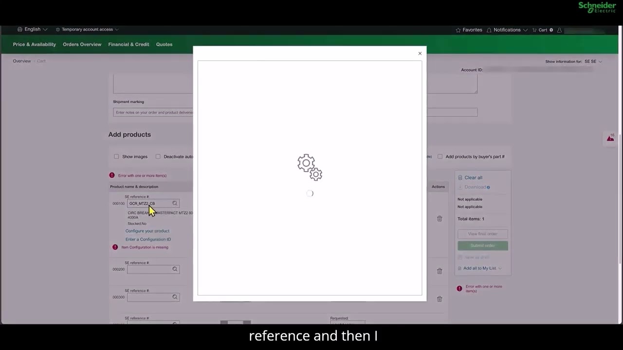 Configured Products | mySchneider | Schneider Electric