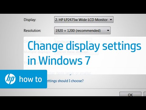 Changing the Display Settings in Windows 7 | HP Computers | HP