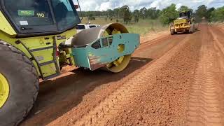 Gravel Road Resheet. Rip, Mix, Spread & Roll. Processed gravel.