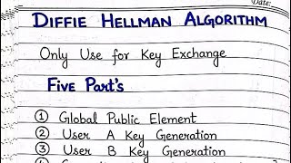 Lecture 18 | Diffie Hellman Algorithm - Information Security